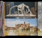 Detail:  Spidey and the Isle of San Bartolomeo (after Corot)